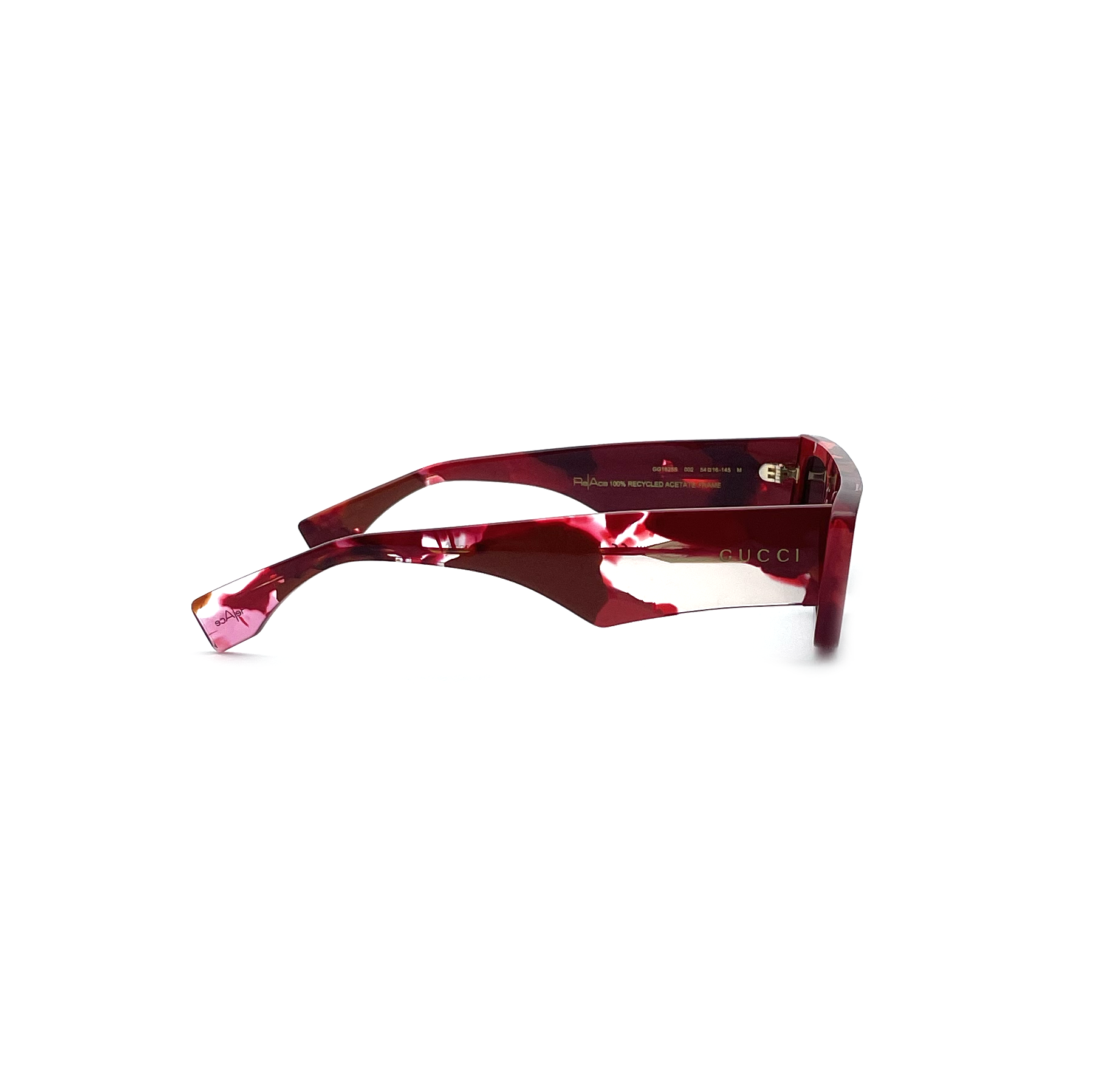 Occhiale da sole Gucci GG1625S rosso maculato